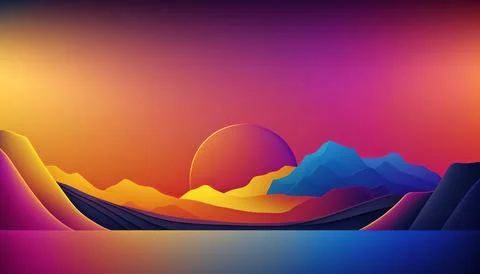 Gradient backgraund banner mockup. UI UX Web design 스톡 일러스트