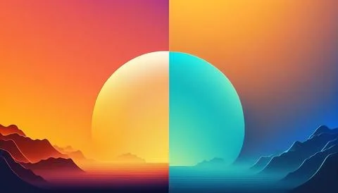 Gradient backgraund banner mockup. UI UX Web design Stock Illustration