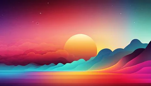Gradient backgraund banner mockup. UI UX Web design Illustrazione stock