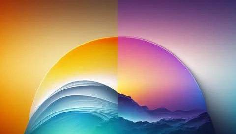 Gradient backgraund banner mockup. UI UX Web design Stock Illustration