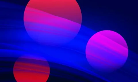 Gradient Background with 3D Circle Objects. Stock Illustration