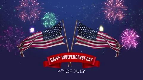 Gradient background for american 4th of july celebration Stock Footage 244781283