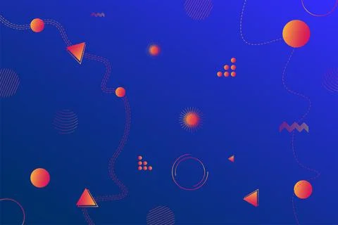 Gradient background and gradient elements template Stock Illustration