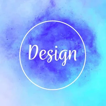 Gradient background blue paint blotch for flyer Stock Illustration