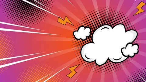 Gradient background with comic book style pop art style seamless 4k video Stock Footage 293041332