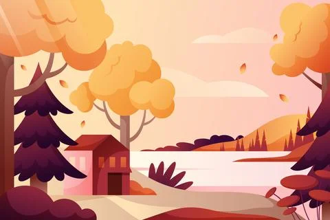 Gradient background for fall season celebration Stock Illustration