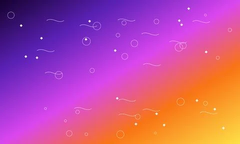 Gradient background features abstract white lines circles and diamond shape.. Ilustración de archivo