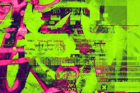 Gradient background with glitch effect, universal pattern Stock Illustration