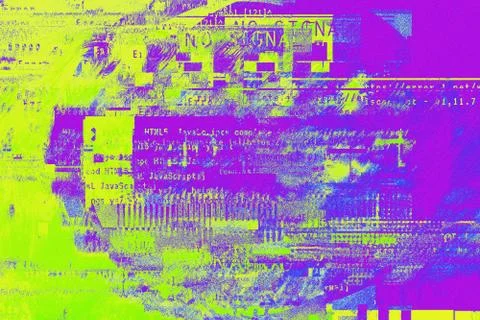 Gradient background with glitch effect, universal pattern Stock Illustration