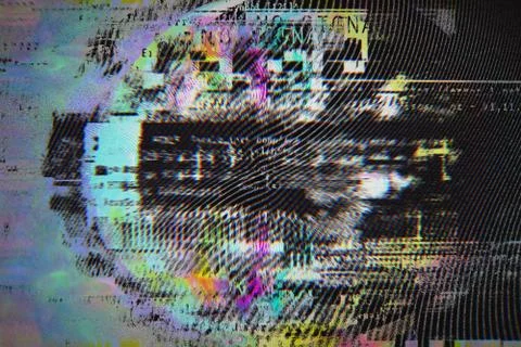 Gradient background with glitch effect, universal pattern 스톡 일러스트