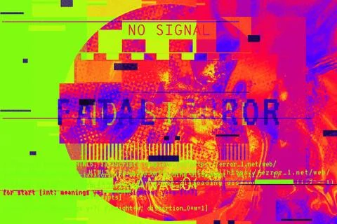 Gradient background with glitch effect, universal pattern Stockfoto's