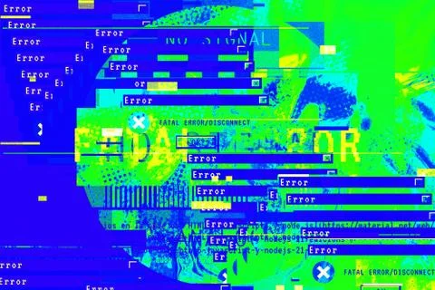 Gradient background with glitch effect, universal pattern Stock Photos