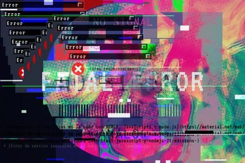 Gradient background with glitch effect, universal pattern Stock Photos