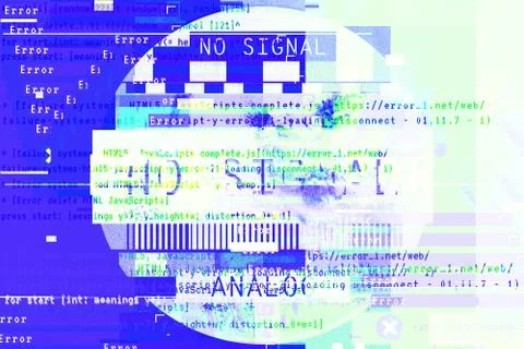 Gradient background with glitch effect, universal pattern Stock Photos