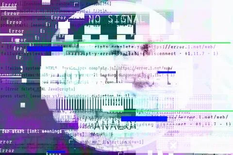 Gradient background with glitch effect, universal pattern Stock Photos