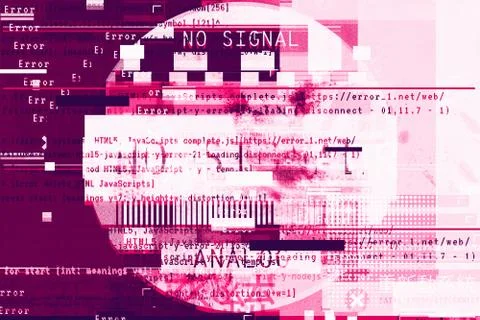 Gradient background with glitch effect, universal pattern Stock Photos