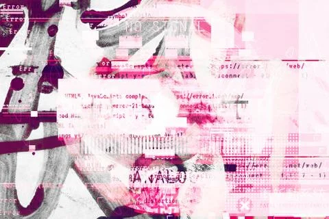 Gradient background with glitch effect, universal pattern Stock Photos