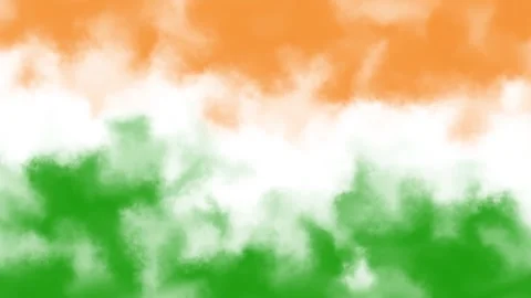 Gradient background of Indian national flag colour in cloudy style Video stock 312518819