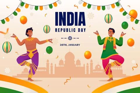 Gradient background for indian republic day holiday Stock Illustration