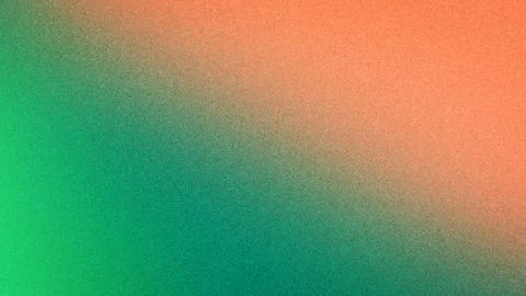 Gradient background with noise texture in shades of green and orange Stock Illustration