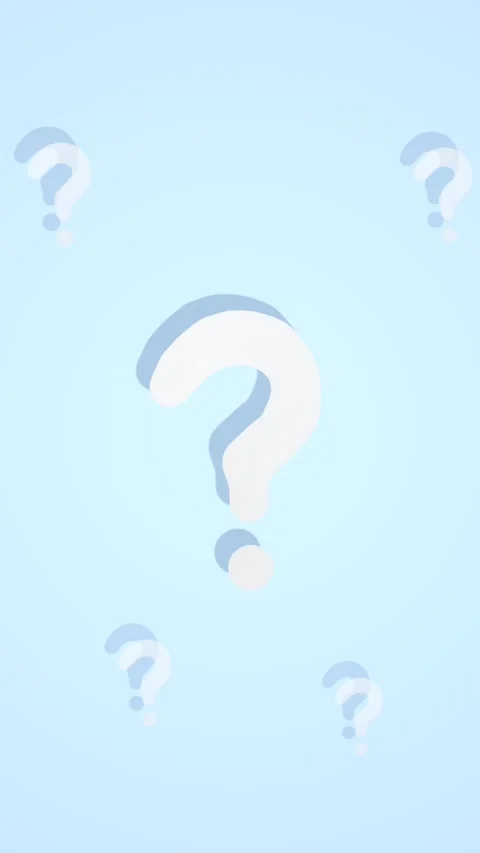 Gradient background with question marks, central and cornered, floating Stock Footage 329305539