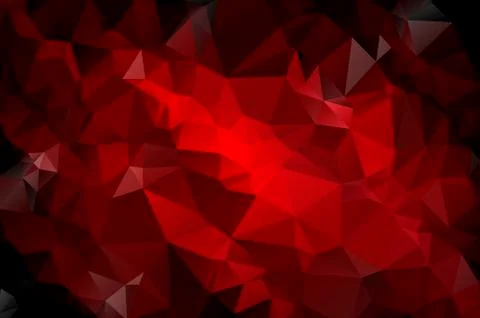 Gradient background of red and black triangles Stock Illustration