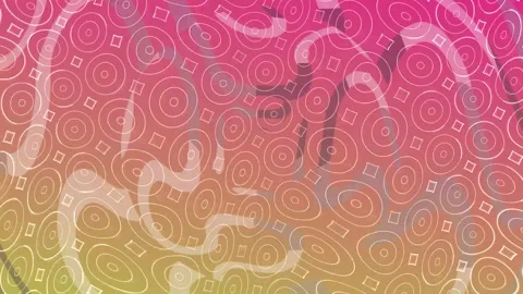 Gradient background with repeating concentric circles and diamond patterns Vidéo 335060425