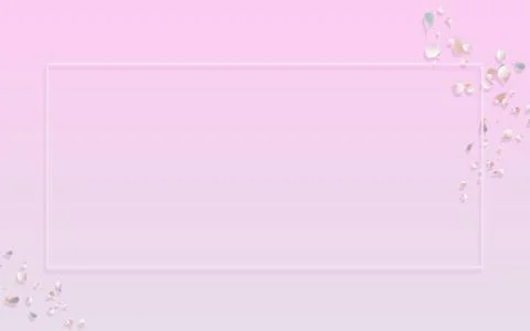 Gradient background with sakura petals and frame in the center with plenty of Stock Illustration