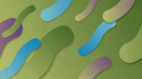 Gradient background in shades of green, geometric lines, grunge effect Stock Illustration