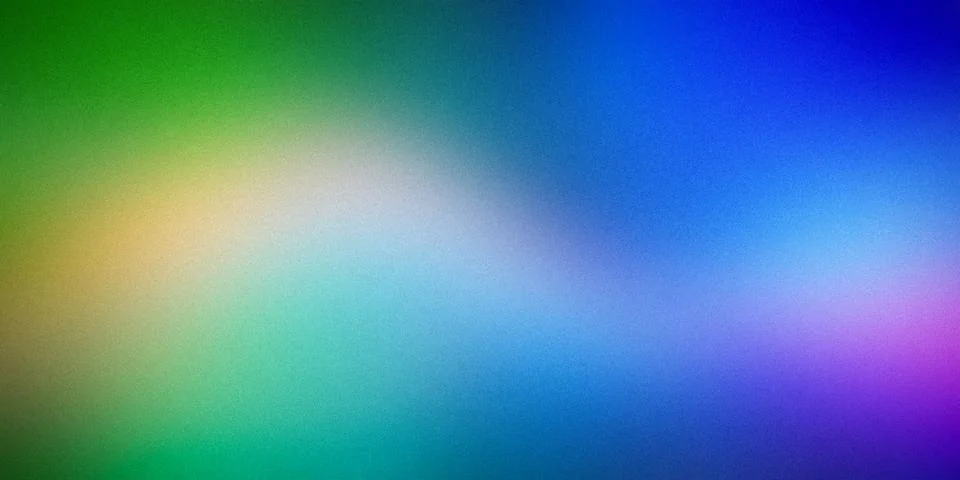 Gradient background with a smooth transition of green, yellow, and blue hue.. Stockillustratie