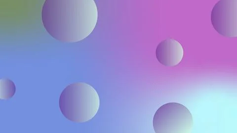 Gradient background with soft pastel spheres floating in abstract dreamy at.. 스톡 일러스트
