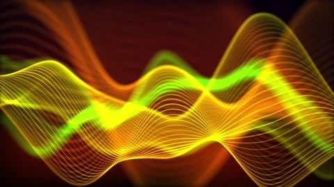 Gradient background with spectrum of colors in a shape of floating waves Stock Footage 284236550