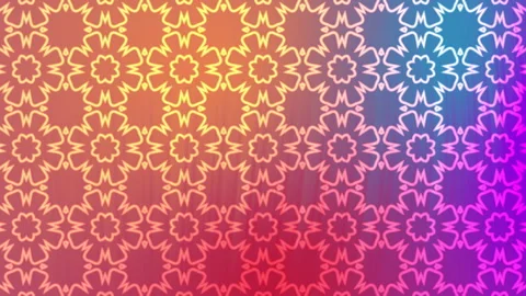 Gradient background with symmetrical flower and square patterns perfect for text Stock Footage 325481740