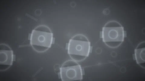 Gradient background transitions with interconnected white circles and lines Video stock 330922813