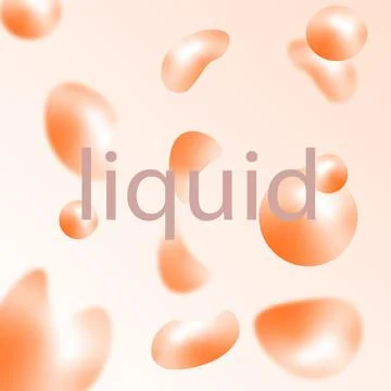 Gradient background with turquoise metaball shapes. Liquid colors. Illustrazione stock