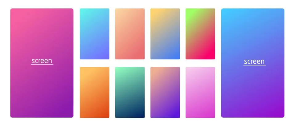 Gradient backgrounds for screen set 4 Stock Illustration