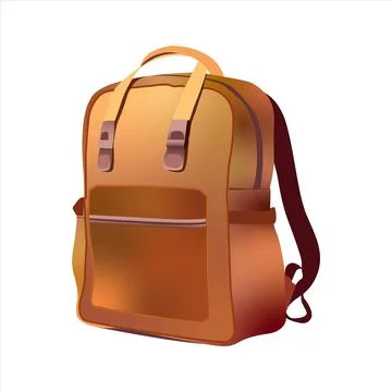 Gradient Backpack Vector Illustration – Isolated School or Travel Bag 스톡 일러스트