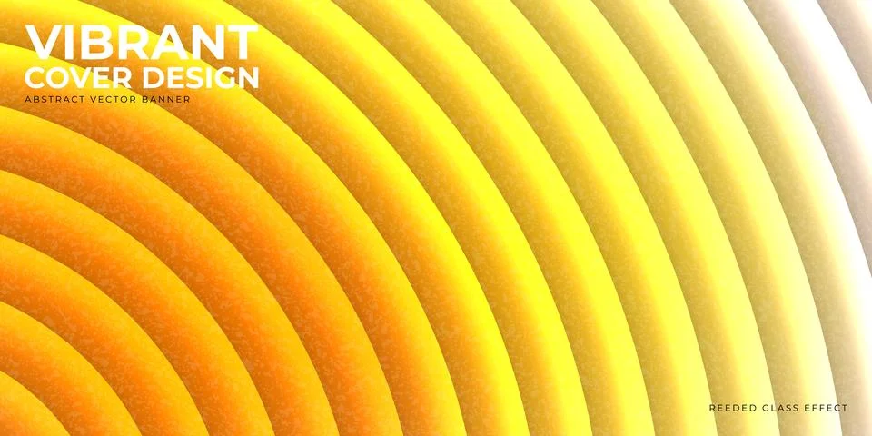 Gradient banner with reeded glass effect Stock Illustration