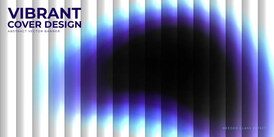Gradient banner with reeded glass effect Stock Illustration