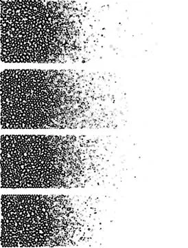 Gradient banners made with circles in black and white Stock Illustration