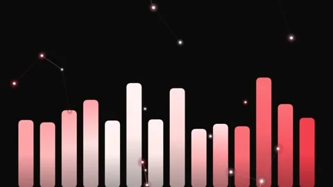 Gradient Bars with Stars in Space. Stock Footage 329289585