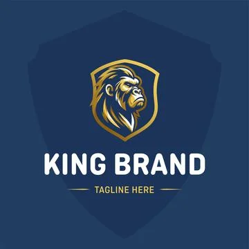 Gradient beast head logo template vector design Stock Illustration