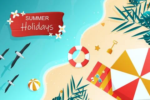 Gradient beautiful hello summer background. Stock-Illustration