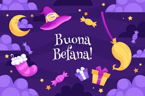 Gradient befana background Stock Illustration