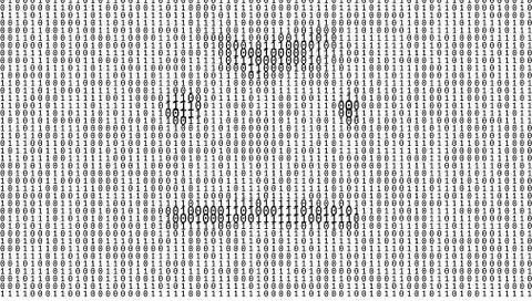 Gradient Binary Code Digits Background Stock Illustration