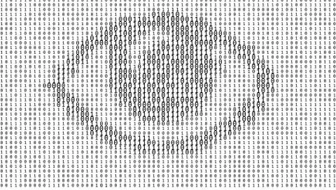 Gradient Binary Code Digits Background Stock Illustration