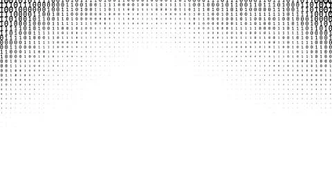 Gradient Binary Code Digits Background Stock Illustration