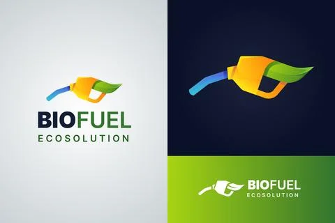 Gradient biofuel logo template Stock Illustration