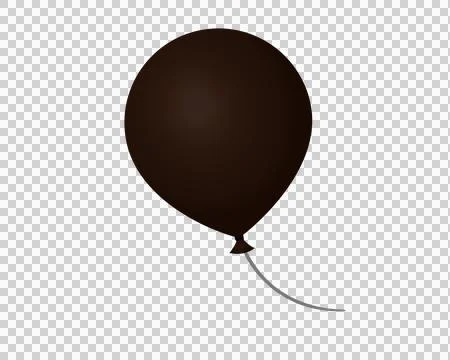 Gradient black air balloon on string icon, congratulations, celebrate happy.. Stock Illustration