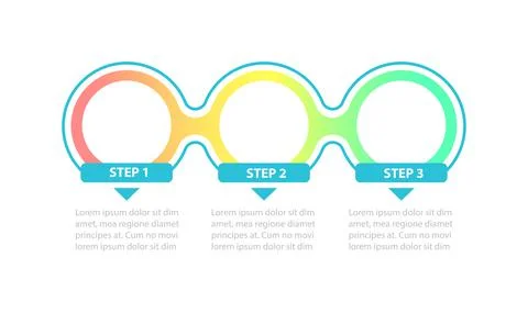 Gradient blank circles vector infographic template Ilustración de archivo